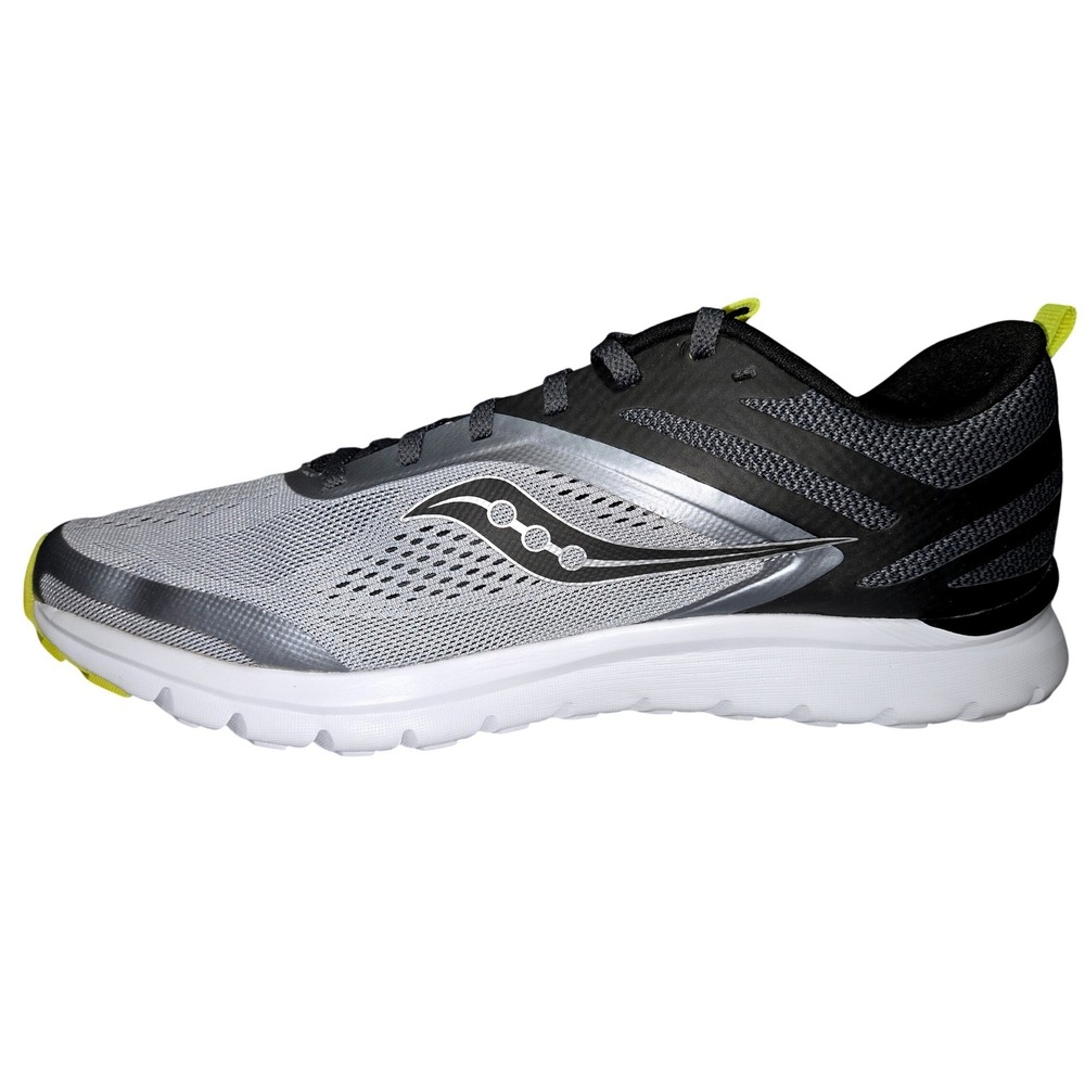 Saucony Liteform Miles Mens Running Shoes Gray Black Citron S40007-2 Size 11.5 - Picture 2 of 11